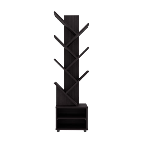 Biblioteca Kingstree Wengue 30.5x161.1cm Escalera con Ocho Compartimientos - BIBLIOTECAS Y ESTANTERIAS | Bylmo
