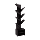 Biblioteca Kingstree Wengue 30.5x161.1cm Escalera con Ocho Compartimientos - BIBLIOTECAS Y ESTANTERIAS | Bylmo
