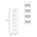 Closet Praga Blanco 49.1x180.8cm con una Puerta sin Cajones y con Espejo - CLOSETS | Bylmo