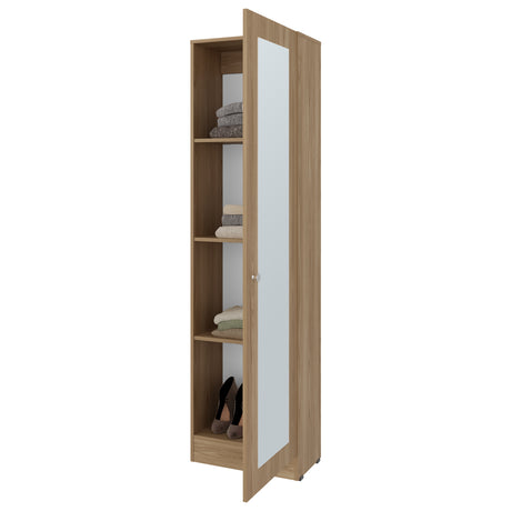 Closet Praga Fresno 49.1x180.8cm con una Puerta sin Cajones y con Espejo - CLOSETS | Bylmo