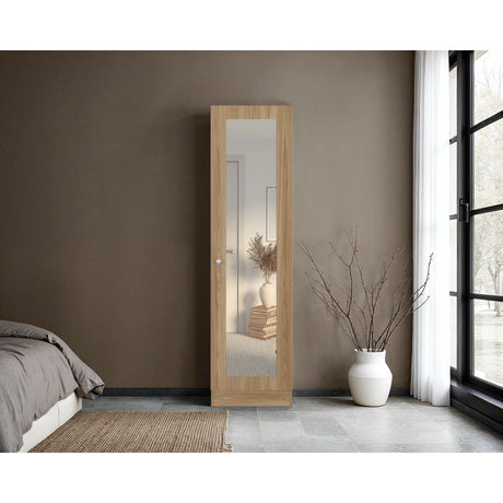 Closet Praga Fresno 49.1x180.8cm con una Puerta sin Cajones y con Espejo - CLOSETS | Bylmo