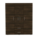 Closet Bariloche Eco Nogal 150.3x177.9cm con Cuatro Puertas y con Cuatro Cajones - CLOSETS | Bylmo