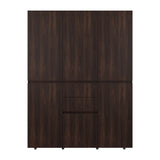 Closet Bea Nogal y Wengue 150x200cm con Seis Puertas y con Seis Cajones - CLOSETS | Bylmo