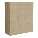 Closet Dassel Rovere 140.1x161.5cm con Tres Puertas y con Tres Cajones - CLOSETS | Bylmo