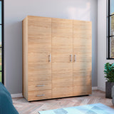 Closet Dassel Rovere 140.1x161.5cm con Tres Puertas y con Tres Cajones - CLOSETS | Bylmo
