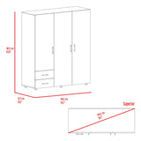 Closet Dassel Rovere 140.1x161.5cm con Tres Puertas y con Tres Cajones - CLOSETS | Bylmo