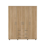 Closet Fontan Fresno Europeo y Blanco 150x179cm con Cuatro Puertas y con Cuatro Cajones - CLOSETS | Bylmo