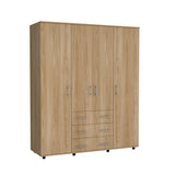 Closet Fontan Fresno Europeo y Blanco 150x179cm con Cuatro Puertas y con Cuatro Cajones - CLOSETS | Bylmo