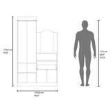 Closet Praga Milan 103x179cm con una Puerta sin Cajones y con Espejo - CLOSETS | Bylmo