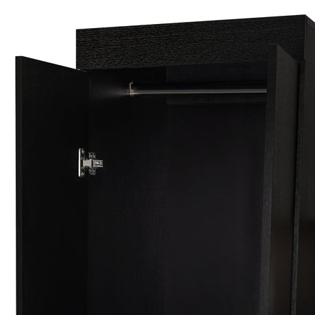 Closet Praga Wengue 103x179cm con una Puerta sin Cajones y con Espejo - CLOSETS | Bylmo