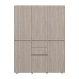 Closet Siruela Eco Bardolino y Blanco 150x200cm con Cinco Puertas y con Cinco Cajones - CLOSETS | Bylmo