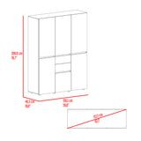 Closet Siruela Eco Bardolino y Wengue 150x200cm con Cinco Puertas y con Cinco Cajones - CLOSETS | Bylmo