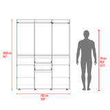 Closet Siruela Eco Bardolino y Wengue 150x200cm con Cinco Puertas y con Cinco Cajones - CLOSETS | Bylmo
