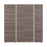 Closet Antalya Avellana y Blanco 200x200cm con Cinco Puertas y con Diez Compartimientos - CLOSETS | Bylmo