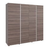 Closet Antalya Avellana y Blanco 200x200cm con Cinco Puertas y con Diez Compartimientos - CLOSETS | Bylmo