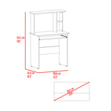 Centro de Computo Dolan Avellana 80x124.7cm con Organizador de Libros - ESCRITORIOS | Bylmo