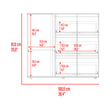 Cómoda Niza Avellana y Blanco 100x91cm de Tres Hileras con Tres Cajones - CAJONERAS Y COMODAS | Bylmo