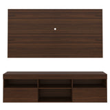 Centro de Entretenimiento Florida Café 175x90cm Para TV Hasta 65" Pulgadas con Tres Comportimientos - MUEBLES DE TV | Bylmo