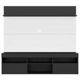 Centro de Entretenimiento Madrid Blanco y Negro 175x116cm Para TV Hasta 75" Pulgadas con Tres Comportimientos