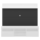Centro de Entretenimiento Madrid Negro y Blanco 175x116cm Para TV Hasta 75" Pulgadas con Tres Comportimientos