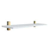 Repisa Dado Blanco y Pino Crudo 80x12cm Rectangular con Un Entrepaño - REPISAS | Bylmo