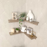 Set de 2 Repisas Bali Bardolino 40x6cm Irregular con Cuatro Entrepaños - REPISAS | Bylmo