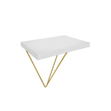 Set de 2 Repisas Cherry Blanco y Dorado 20x21cm Triangular con Dos Entrepaños - REPISAS | Bylmo