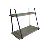 Repisa Danish Madera Natural y Negro 35x43cm Escalera con Dos Entrepaños - REPISAS | Bylmo