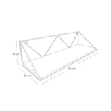 Repisa Novo Blanco y Negro 60x15cm Rectangular con Un Entrepaño - REPISAS | Bylmo