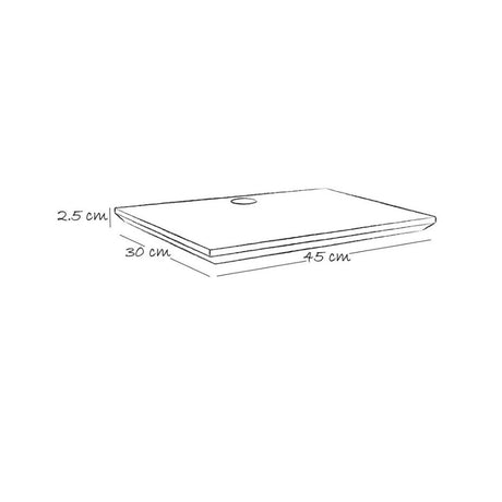 Repisa DVD Wengue 45x1.8cm Rectangular con Un Entrepaño - REPISAS | Bylmo