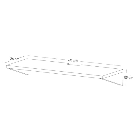 Repisa Tecno Gales 60x24cm Rectangular con Un Entrepaño - REPISAS | Bylmo