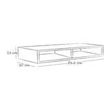 Repisa Smart Madera Natural 83x15cm Rectangular con Dos Entrepaños - REPISAS | Bylmo