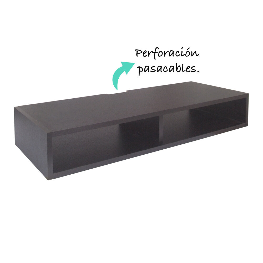 Repisa Smart Milan 83x15cm Rectangular con Dos Entrepaños