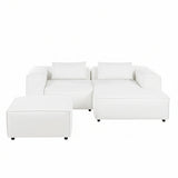 Sofá Marruecos Blanco 220x68cm De Tres Puestos con Apoya Brazos - SOFAS Y POLTRONAS | Bylmo