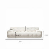 Sofá Cama Calin Blanco 190x96cm De Tres Puestos - SOFAS Y POLTRONAS | Bylmo