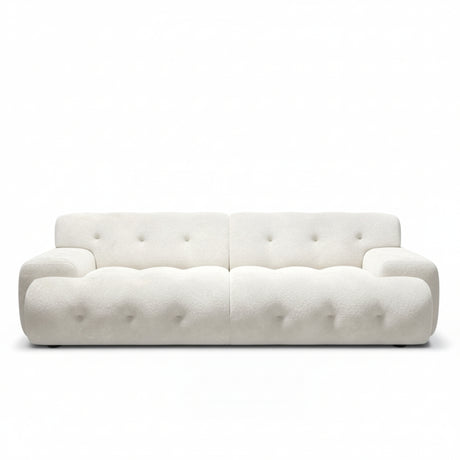 Sofá Cama Max Blanco Almendra 180x68cm De Tres Puestos Reclinable - SOFAS Y POLTRONAS | Bylmo