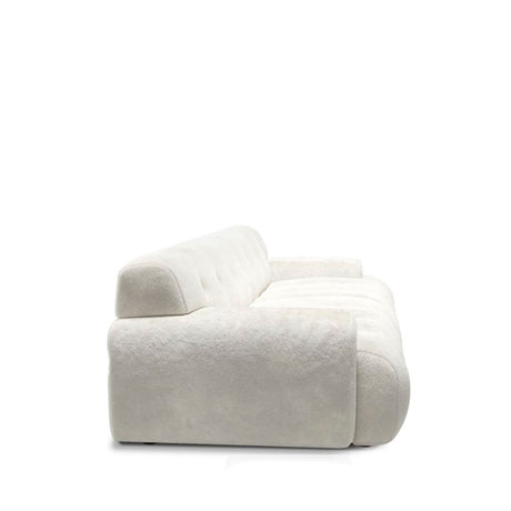 Sofá Cama Max Blanco Almendra 180x68cm De Tres Puestos Reclinable - SOFAS Y POLTRONAS | Bylmo