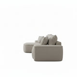 Sofá Pura Gris Claro 200x68cm De Cuatro Puestos con Apoya Brazos - SOFAS Y POLTRONAS | Bylmo