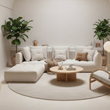 Sofá Zaafra City Beige Claro 220x67cm De Cuatro Puestos con Apoya Brazos - SOFAS Y POLTRONAS | Bylmo