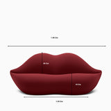 Sofá Bocca Ivory Rojo 180x95cm De Un Puesto sin Apoya Brazos - SOFAS Y POLTRONAS | Bylmo