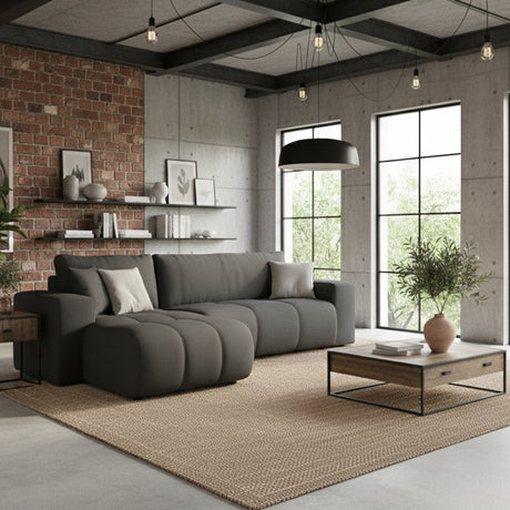 Sofá Essensa Wengue 220x79cm De Tres Puestos con Resposapies con Apoya Brazos - SOFAS Y POLTRONAS | Bylmo