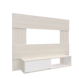 Panel de TV Soren Niebla y Blanco 155x120cm Flotante para Tv Hasta 65" Pulgadas con Un Cajón y Un Compartimiento - MUEBLES DE TV | Bylmo