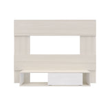 Panel de TV Soren Niebla y Blanco 155x120cm Flotante para Tv Hasta 65" Pulgadas con Un Cajón y Un Compartimiento - MUEBLES DE TV | Bylmo