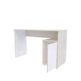 Escritorio Soren Niebla y Blanco 73x73cm con Un Cajón - ESCRITORIOS | Bylmo