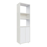 Biblioteca Soren Niebla y Blanco 48x160cm Cuadrado con Cinco Compartimientos - BIBLIOTECAS Y ESTANTERIAS | Bylmo