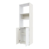 Biblioteca Soren Niebla y Blanco 48x160cm Cuadrado con Cinco Compartimientos - BIBLIOTECAS Y ESTANTERIAS | Bylmo