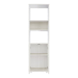 Biblioteca Soren Niebla y Blanco 48x160cm Cuadrado con Cinco Compartimientos - BIBLIOTECAS Y ESTANTERIAS | Bylmo