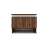 Mueble para Lavamanos Ben Gales y Blanco 60x48cm Flotente Individual sin Lavamanos con Un Cajón y Dos Puertas - MUEBLES PARA LAVAMANOS | Bylmo
