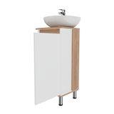 Mueble para Lavamanos Frank Duna y Blanco 35x76cm Individual sin Lavamanos con Un Cajón y Una Puerta - MUEBLES PARA LAVAMANOS | Bylmo