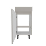 Mueble para Lavamanos Liam Niebla y Blanco 40x76cm Individual sin Lavamanos con Un Cajón y Una Puerta - MUEBLES PARA LAVAMANOS | Bylmo